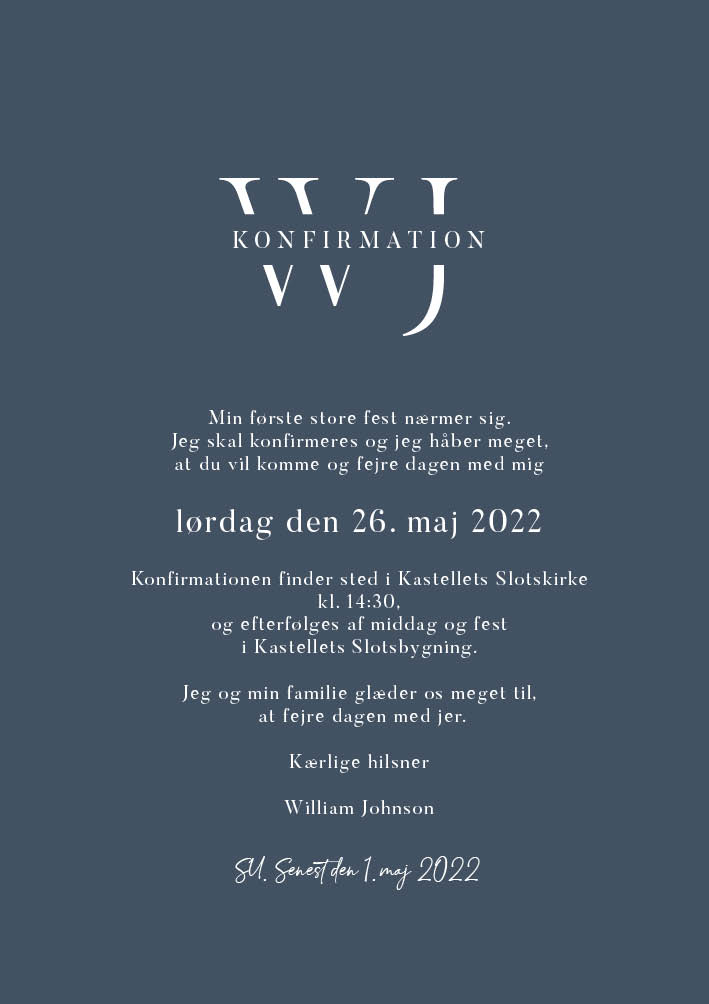 Dreng - William Johnson konfirmation